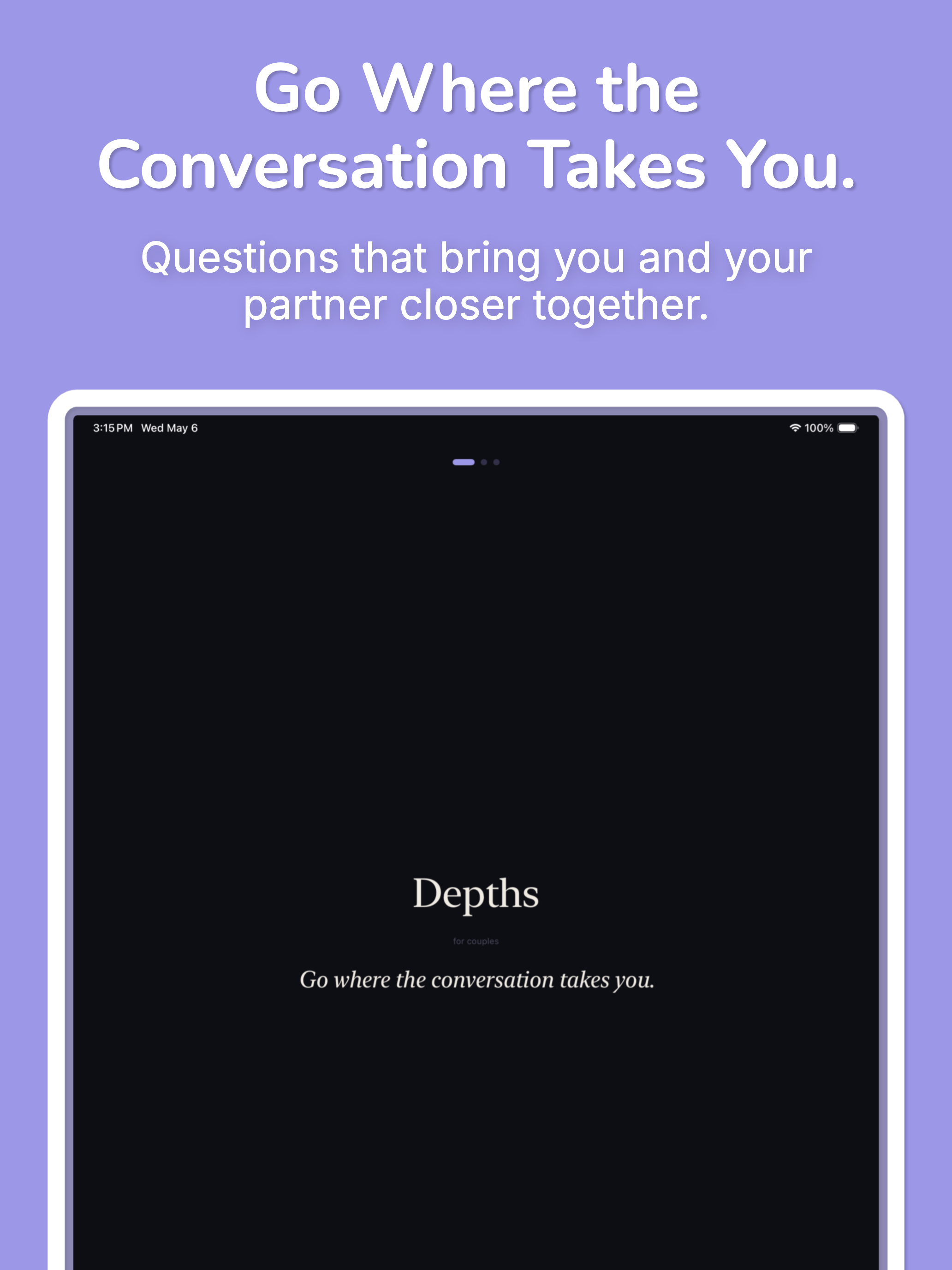 Depths: Couples iPad screen 1